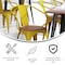 Flash Furniture Yellow Metal Stack Chair with Teak Poly Resin Seat CH-31270-YL-PL1T-GG - alternate 6